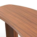 Solid Wood Table With Modern Curved Surface And Four Sturdy Legs 3d model