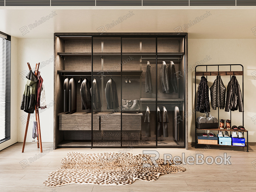 Modern wardrobe wardrobe combination model