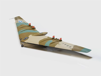Detailed Camouflage Airplane Model With Wing Markings And Serial Number 7211 3d model