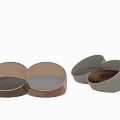 Open Design Pet Beds In Copper And White With Brown And Gray Cushions