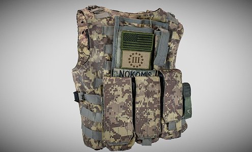 US Military Tactical Vest 3d model