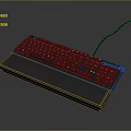 Ergonomic Gaming Keyboard with RGB Backlit and Wrist Rest for Computer Gamers