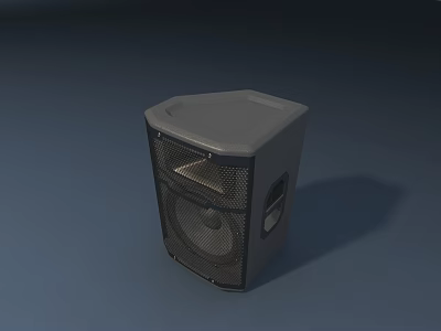 High Quality Gray Modern Speaker With Mesh Grille For Home Audio System 3d model