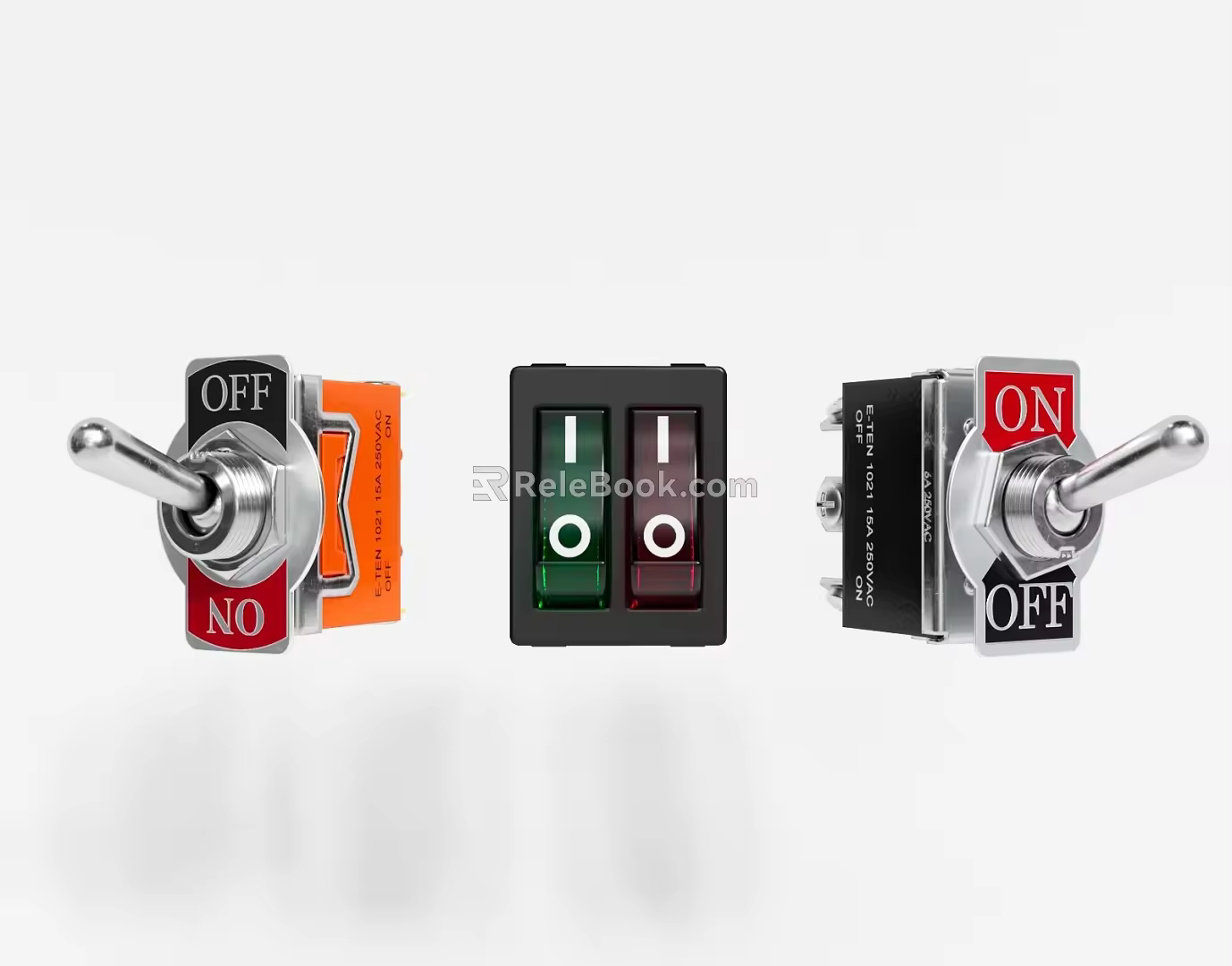 Pushbutton toggle aircraft key switch 3d model