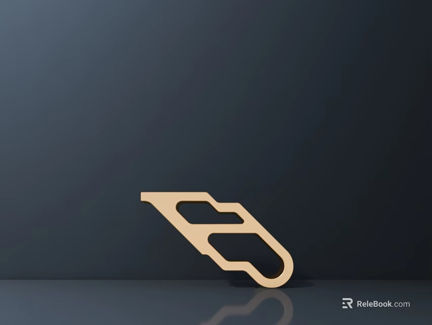 Golden Metal Commercial Equipment Part With Sleek Design And Reflective Surface On Dark Background 3d model 