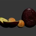 Fresh Ripe Avocado Display Featuring Halved And Whole Fruits With Visible Pit And Flesh
