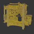 Industrial Architectural Structure With Multiple Levels Windows Metal Frames And Open Design