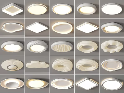 Various Ceiling Light Styles For Home Decoration 3d model