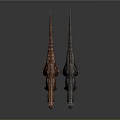 Two Dinosaurs Standing Together With Colorful Scaly Skin On Dark Background