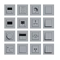 Various Modern Switch Panels Featuring Different Designs and Functional Interfaces