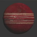 Red Leather Cricket Ball With White Stitching For Professional Sports Matches