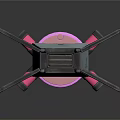 Pink Space Rocket With Multiple Boosters And Aerospace Design For Space Exploration