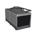 Industrial Equipment Square Metal Structure with Circular Grid Top and Connected Pipes for Industrial Applications