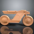 Copper Colored Modern Motorcycle Model With Sleek Lines On Dark Background
