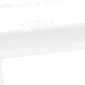 White Curved Architectural Component With Smooth Surface And Decorative Detail
