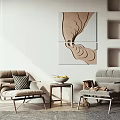 Leisure table and chair combination 3d model