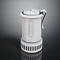 Modern Silver Electric Appliance With Lid Handle And Grille Base Design