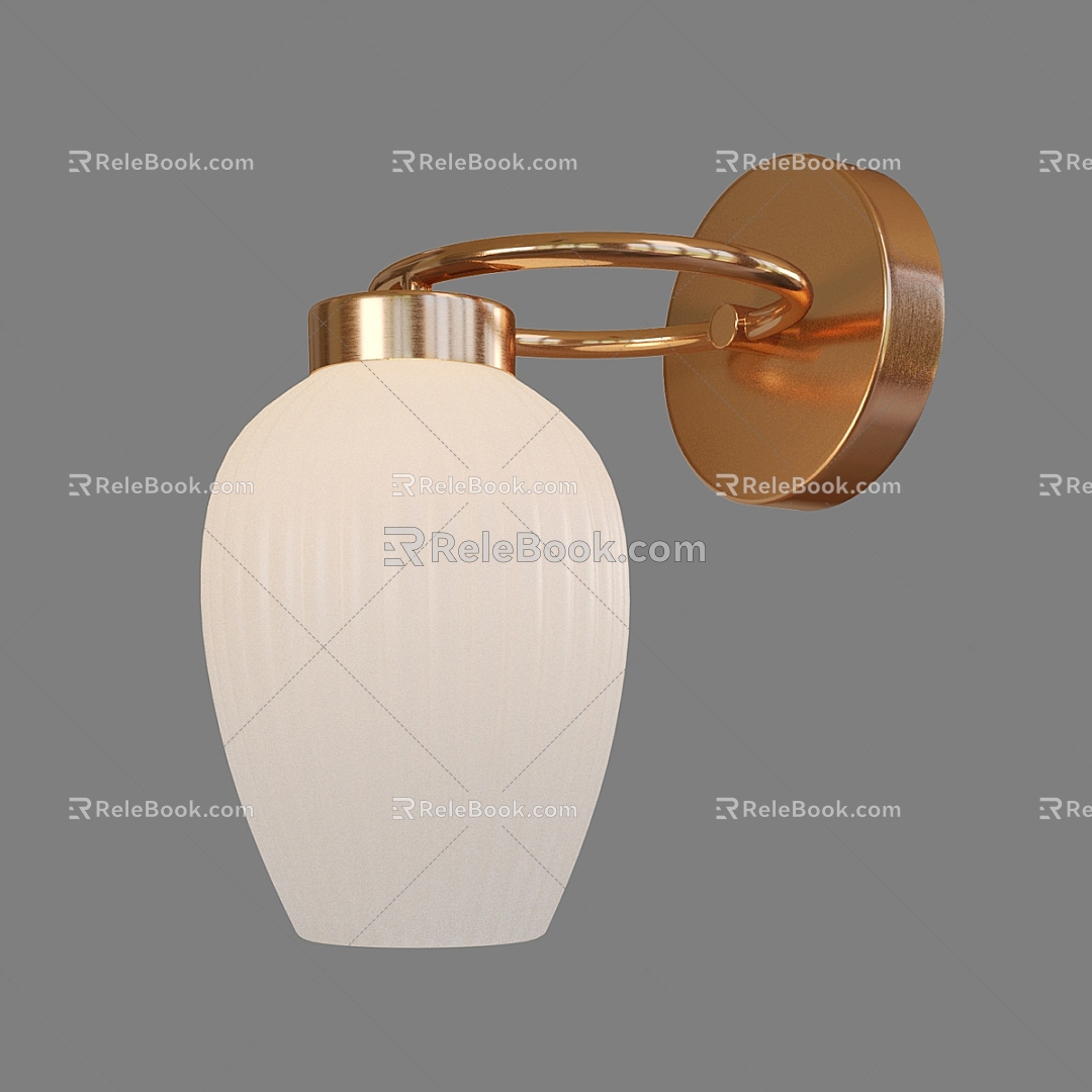 Simple Light Luxury Wall Lamp 3d model