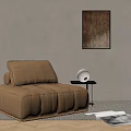 Modern Lazy Sofa Leisure Chair Module Tofu Block Single Sofa 3d model