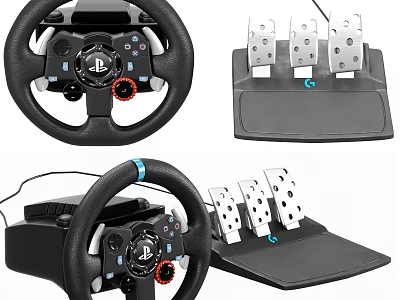 Logitech G Racing Steering Wheel And Pedal Set For PlayStation Gaming Simulator 3d model
