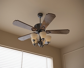 French ceiling fan lamp 3d model