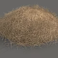 Dried Flowers And Grass Pile With Natural Fibrous Texture And Organic Look