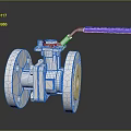 Stainless Steel Industrial Ball Valve With Blue Handle And Flange Connection Design