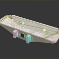 Transparent Equipment Platform With Metal Brackets And Smooth Surface Design