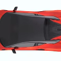Red Sports Car With Sleek Exterior Design And Black Alloy Wheels