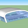 Indoor Sports Stadium Interior With Basketball Court And Seating For Fitness Training