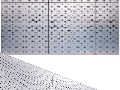 Perforated Metal Wall Panels With Decorative Patterns And Modern Design 3d model