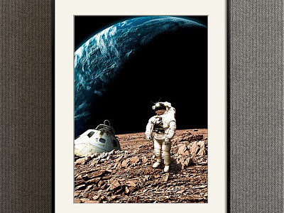 Modern Figure Painting Simple Blue Commercial Space Figure Astronaut Decorative Painting model