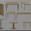 Various Styles Of Children's Wooden Tables With Round And Square Shapes For Kids