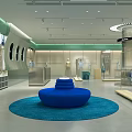 Modern Clothing Store Interior With Mannequins Display Racks And Window Advertisement