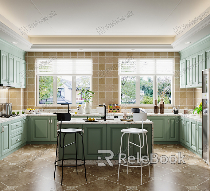 European-style kitchen model