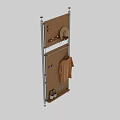 Multi functional Storage Rack with Hooks for Clothes Hat and Shoes 890x2400MM Size 3d model