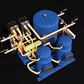 heat exchanger reactor refrigerator 3d model