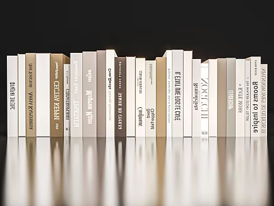 Fiction Writing Books And Creative Novel Guides With Colorful Covers Arranged Neatly 3d model
