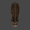 Realistic Brown Elephant With Ivory Tusks And Detailed Textured Skin