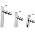 Three Modern Chrome Faucets Featuring Sleek Design And Contemporary Finish For Home