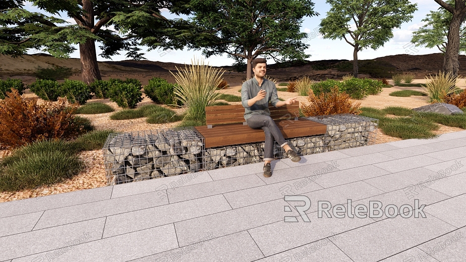 Landscape Bench Stone Bench Stone Bench Bench model