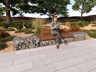 Landscape Bench Stone Bench Stone Bench model