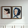 Nordic decorative painting 3d model