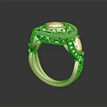 Elegant Vintage Gold Ring With Intricate Carved Details And Central Gemstone