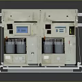 Dual Unit Laboratory Equipment With Digital Screens Control Panels And Clear Containers