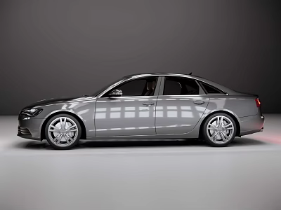 Silver Sedan Car With Sleek Four Door Design Alloy Wheels And Shiny Exterior 3d model