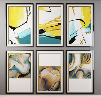 Modern abstract painting 3d model