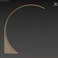 Modern Curved Gold Floor Lamp With Arched Metal Structure For Living Room Decor