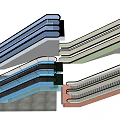 Modern Elevator Escalator 3d model