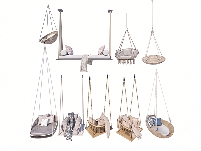 Outdoor Hanging Chair Courtyard Swing Hanging Chair Outdoor Rocking Chair Rattan Hanging Chair Swing Chair 3d model